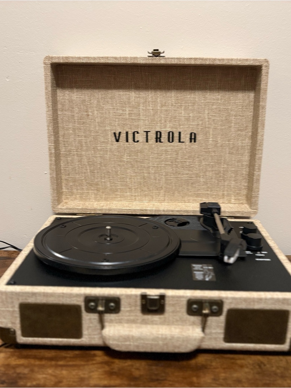 Beige VICTROLA Portable Turntable Record Player